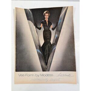 Vintage 1962 Modess Sanitary Napkins Woman in Black Dress Advertisement Print Ad